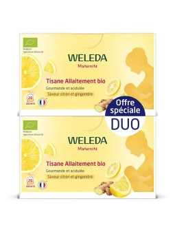 WELEDA Tisane Allaitement Citron Gingembre Bio sachets 2 boite de 20