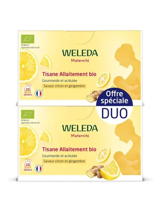 WELEDA Tisane Allaitement Citron Gingembre Bio sachets 2 boite de 20