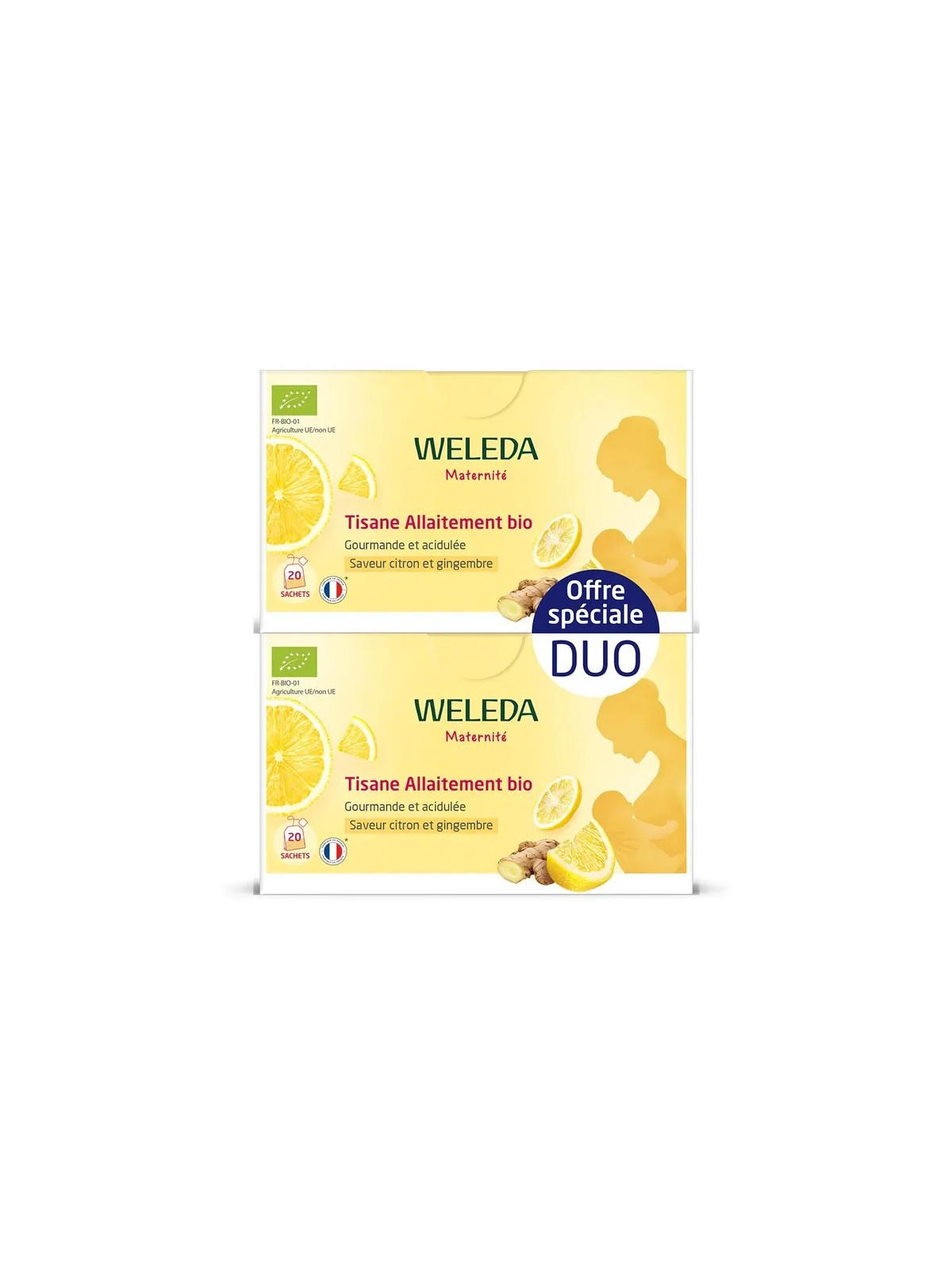 WELEDA Tisane Allaitement Citron Gingembre Bio sachets 2 boite de 20