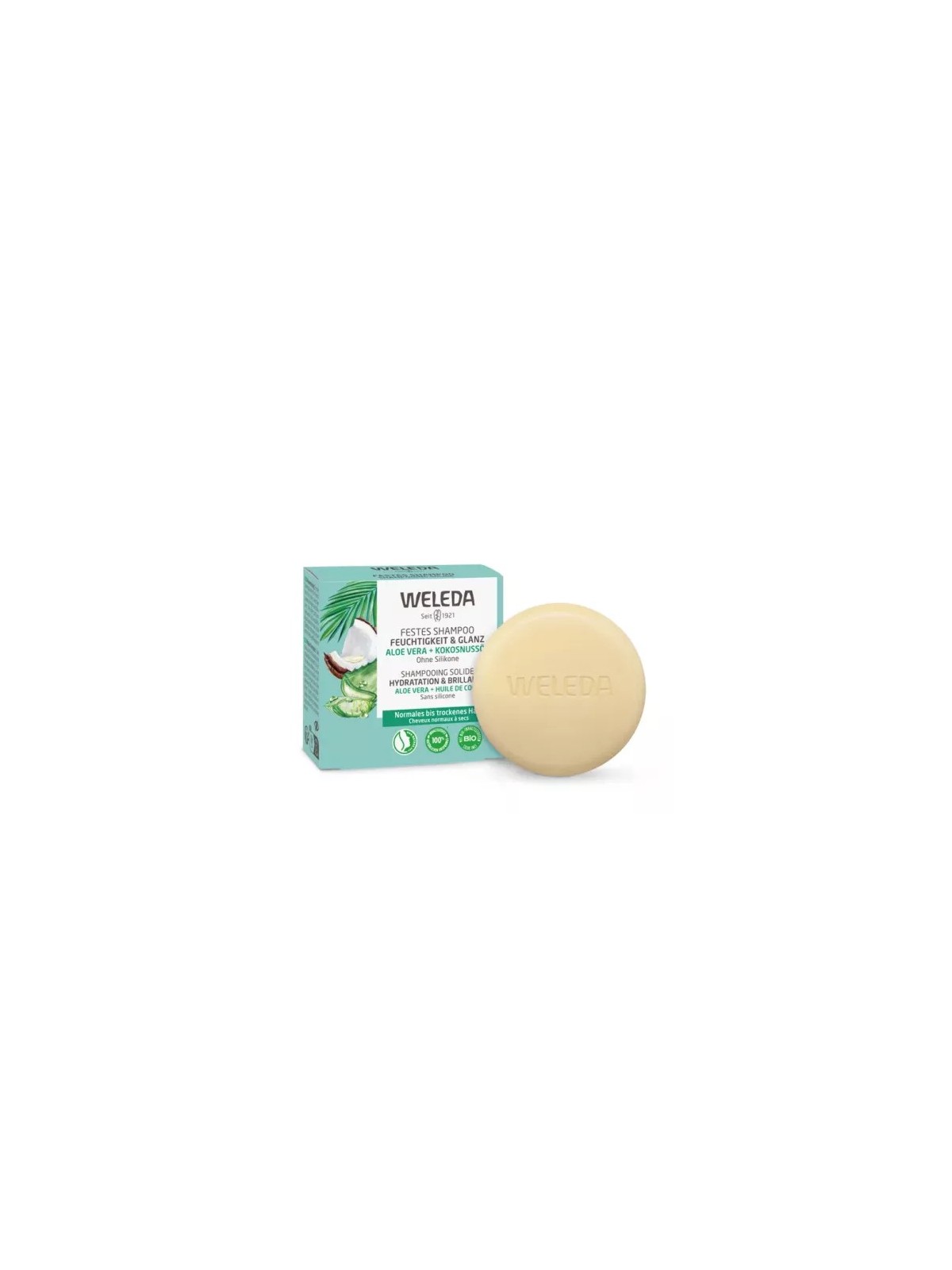WELEDA Shampooings Solide Hydratation et Brillance Bio 50 g