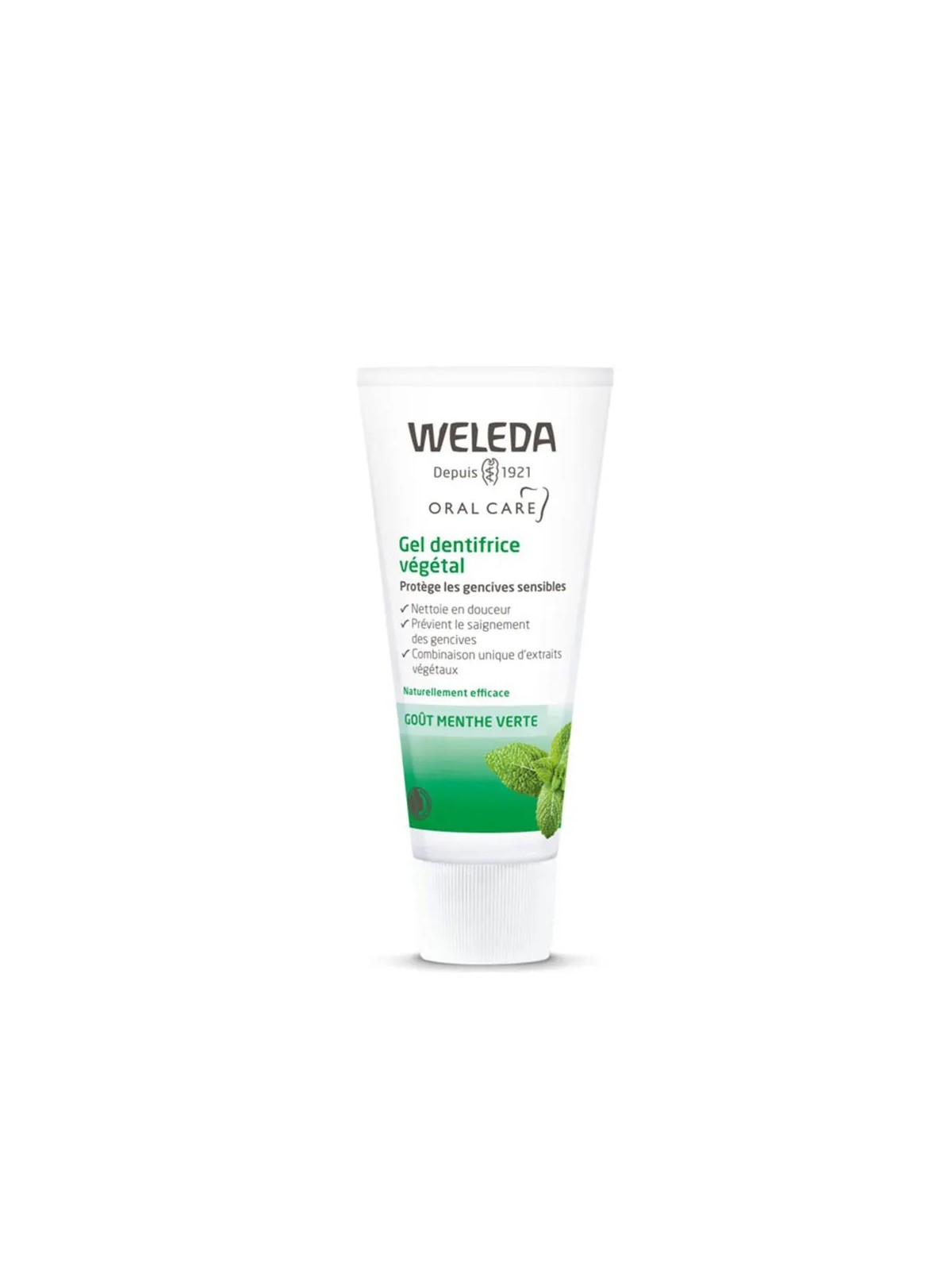WELEDA Gel Dentifrice Végétal Goût Menthe Verte 75 ml