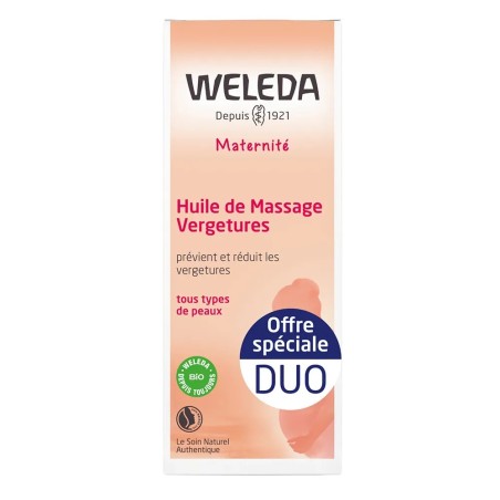 WELEDA Huile De Massage Vergetures Bio 2x100 ml