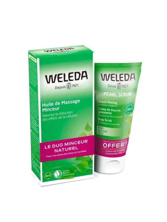 WELEDA Huile de Massage Minceur 200 ml + Crème de Douche 150 ml Offerte