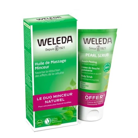 WELEDA Huile de Massage Minceur 200 ml + Crème de Douche 150 ml Offerte