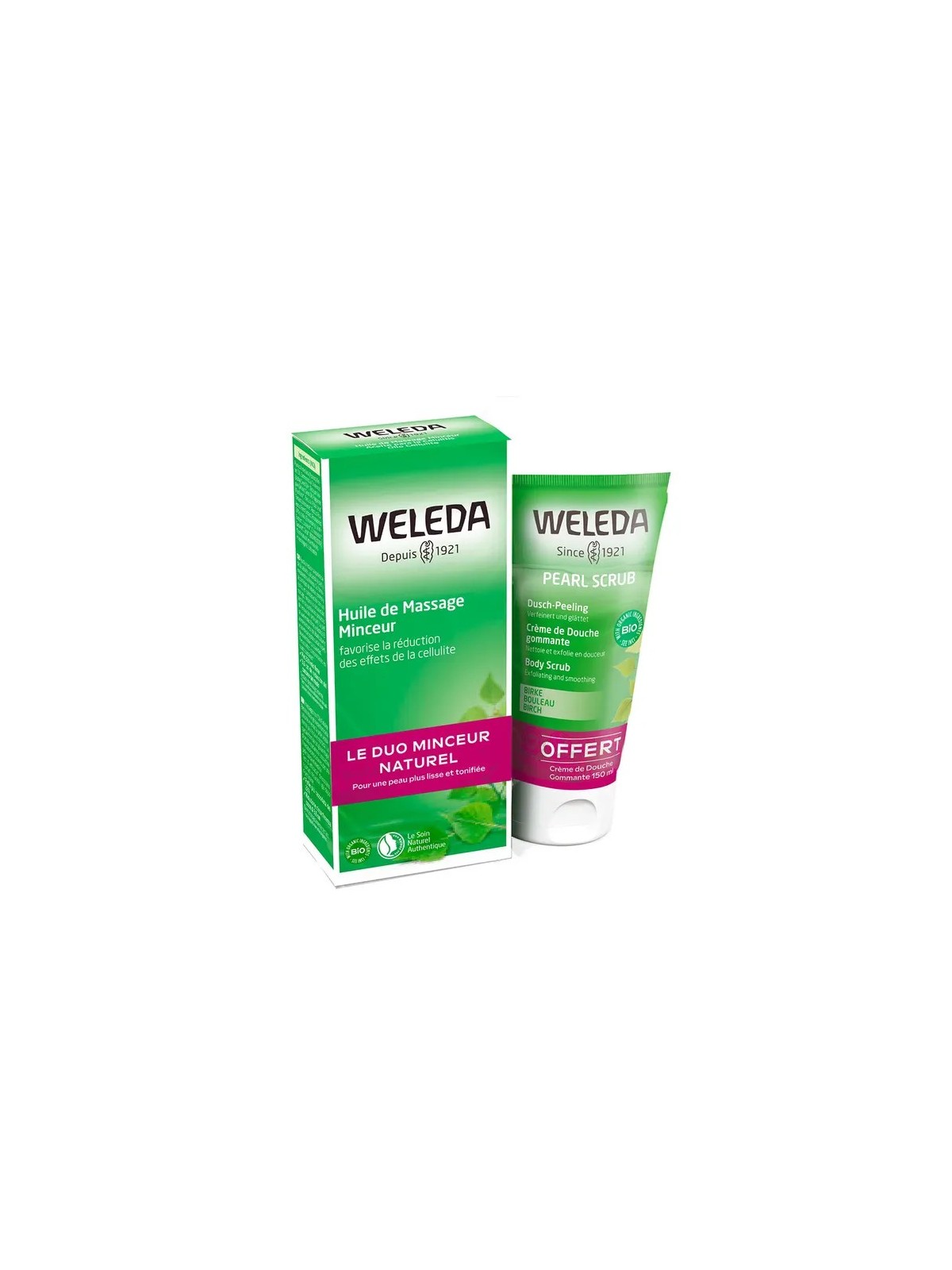 WELEDA Huile de Massage Minceur 200 ml + Crème de Douche 150 ml Offerte