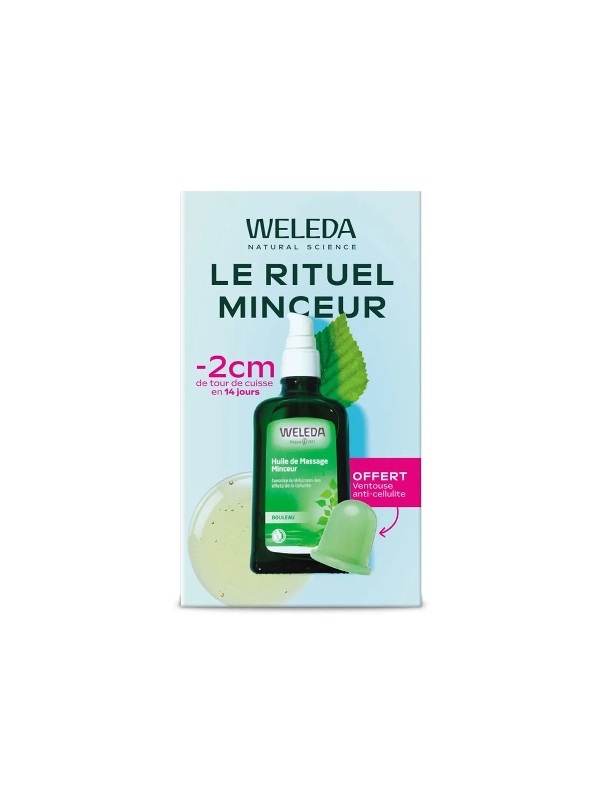 WELEDA Massage Minceur Bouleau 100 ml + Ventouse Anticellulite Offerte