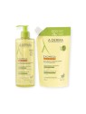 A-DERMA Exomega Control Huile Lavante Emolliente Anti-Grattage 500 ml + Eco Recharge 500 ml