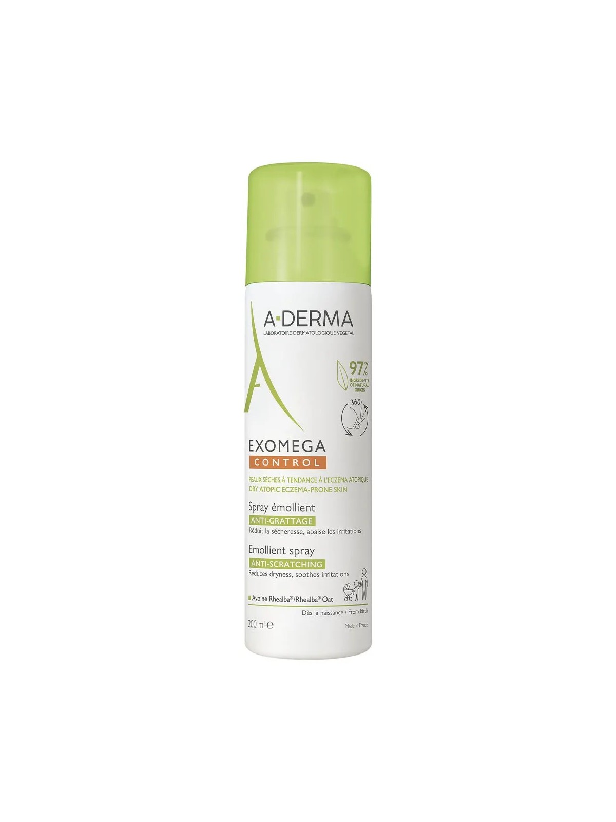 A-DERMA Exomega Control Spray Emollient Anti-Grattage 200 ml