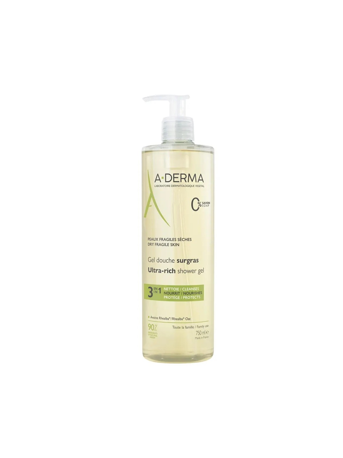A-DERMA Avoine Rhealba Gel Douche Surgras 750 ml