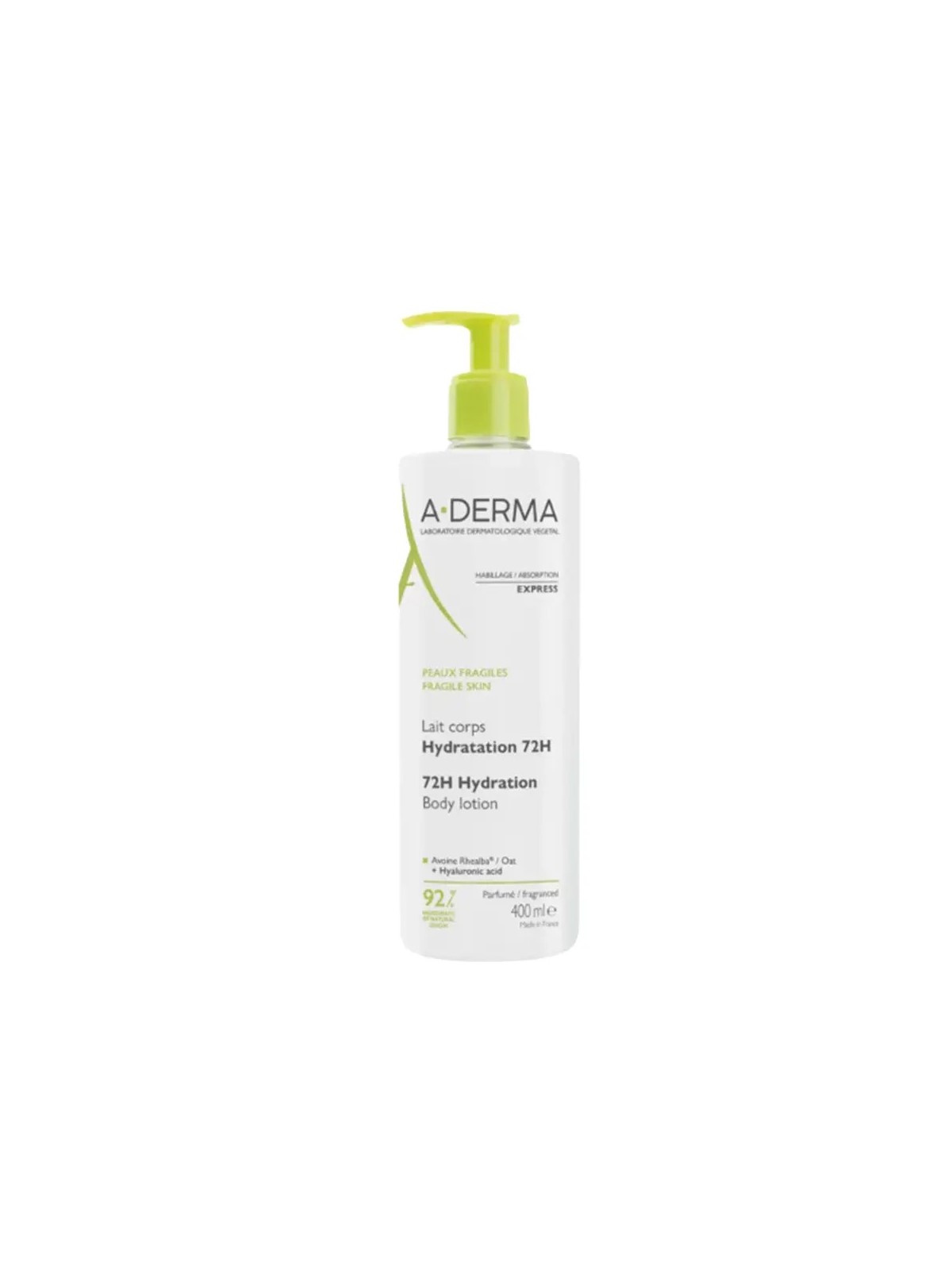 A-DERMA Lait Corps Hydratation 72h 400 ml