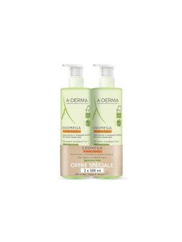 ADERMA Exomega Control Gel Lavant Emollient Anti-grattage Bébé - 2x500 ml