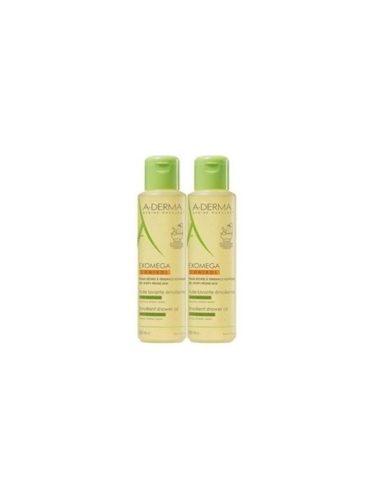 ADERMA Exomega Control Huile Lavante Emolliente Anti-démangeaisons - 2x500 ml
