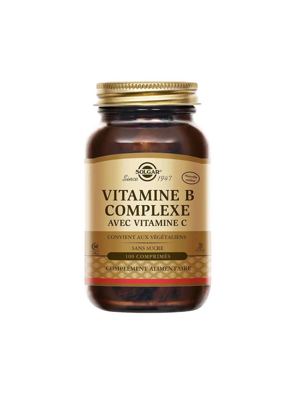 SOLGAR Vitamine B Complexe Vitamine C Comprimés flacon de 100