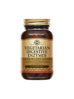 SOLGAR Vegetarian Digestive Enzymes Digestion Comprimés à croquer flacon de 50