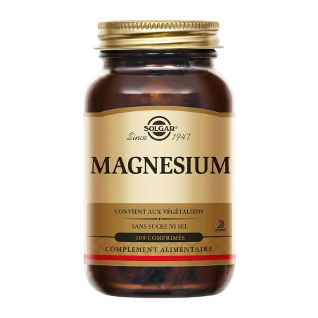 SOLGAR Magnésium Fatigue- Vitalité 100 Comprimés flacon de 100