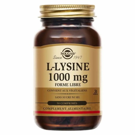 SOLGAR L-Lysine Défenses Immunitaires Comprimés flacon de 50