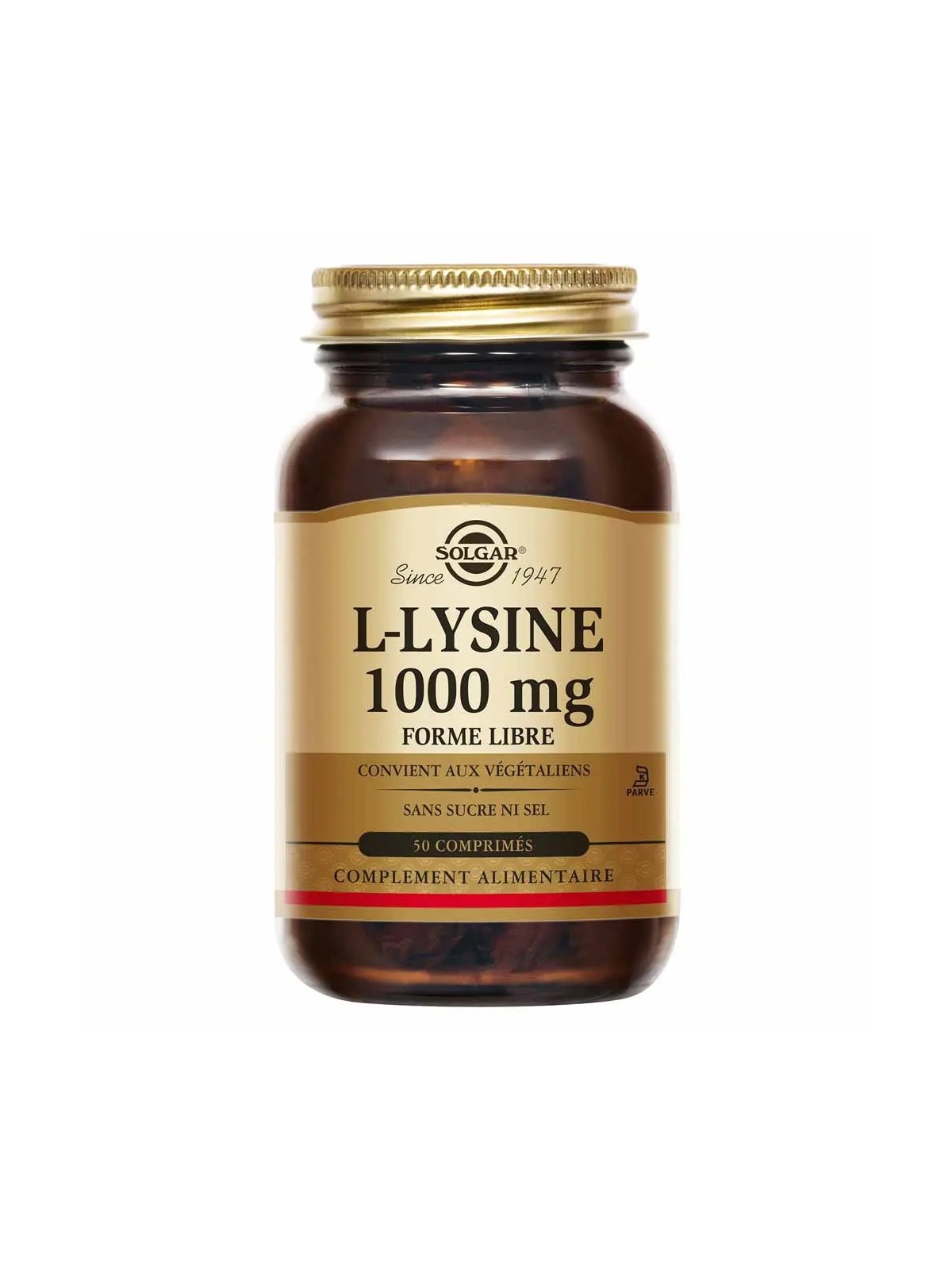 SOLGAR L-Lysine Défenses Immunitaires Comprimés flacon de 50