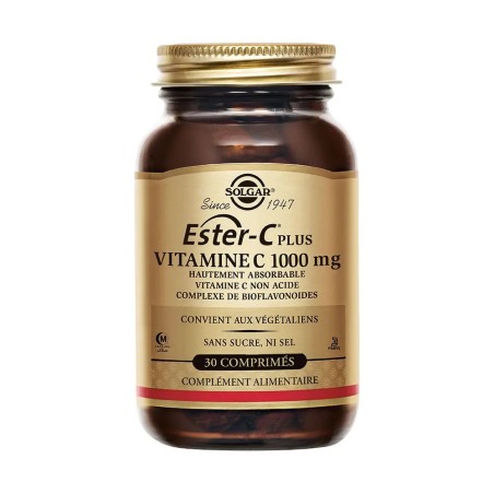 SOLGAR Ester C® Plus 1000 mg Vitamine C Immunité Comprimés flacon de 30