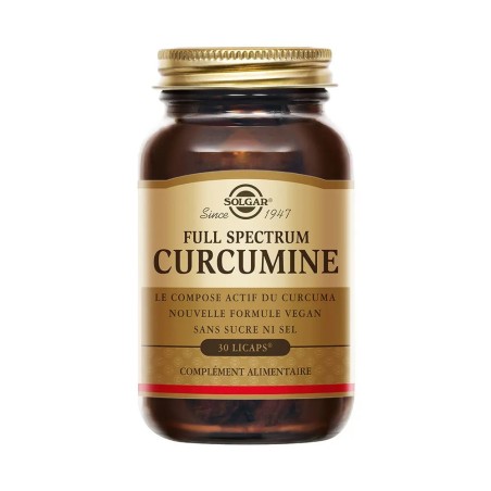 SOLGAR Full Spectrum Curcumine Antioxydants Gélules flacon de 30