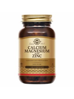 SOLGAR Calcium Magnésium Zinc Os et Cartilages Vitalité Comprimés flacon de 100