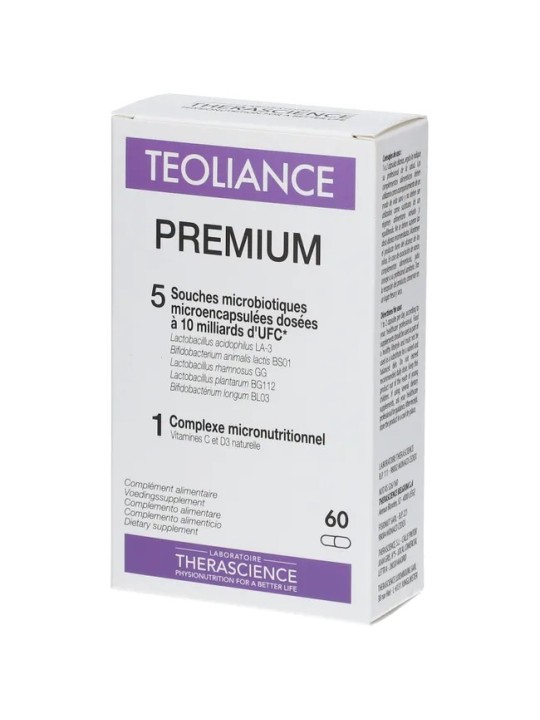 THERASCIENCE Teoliance Premium Ferments Lactiques Gélules boite de 60