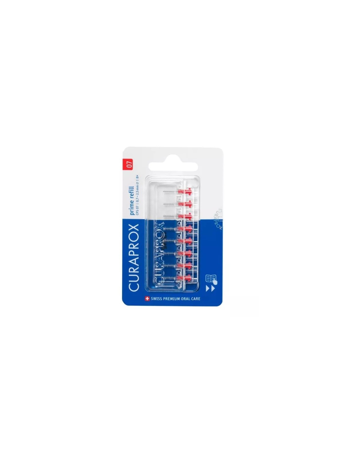 CURAPROX Recharges Brossettes Interdentaires CPS 07 rouges 8 unités