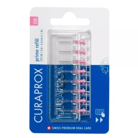 CURAPROX Recharges Brossettes Interdentaires CPS 08 Roses 8 unités