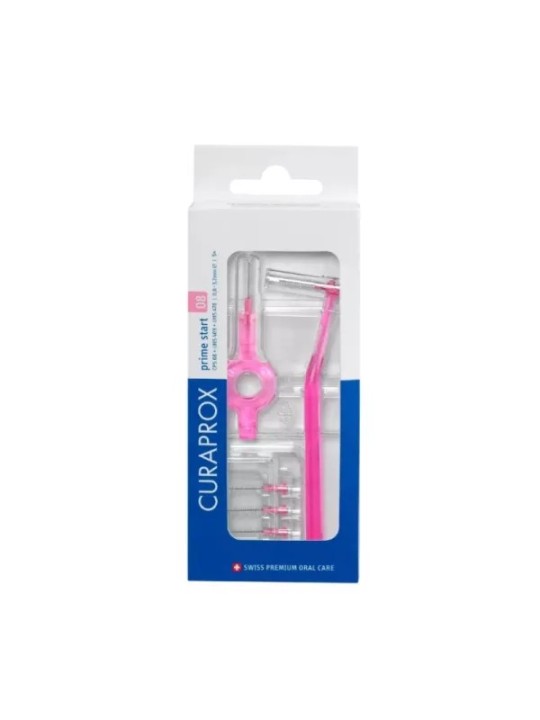 CURAPROX CPS - 08 Prime Start Brossettes Interdentaires Roses x5 + 2 Manches