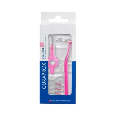 CURAPROX CPS - 08 Prime Start Brossettes Interdentaires Roses x5 + 2 Manches