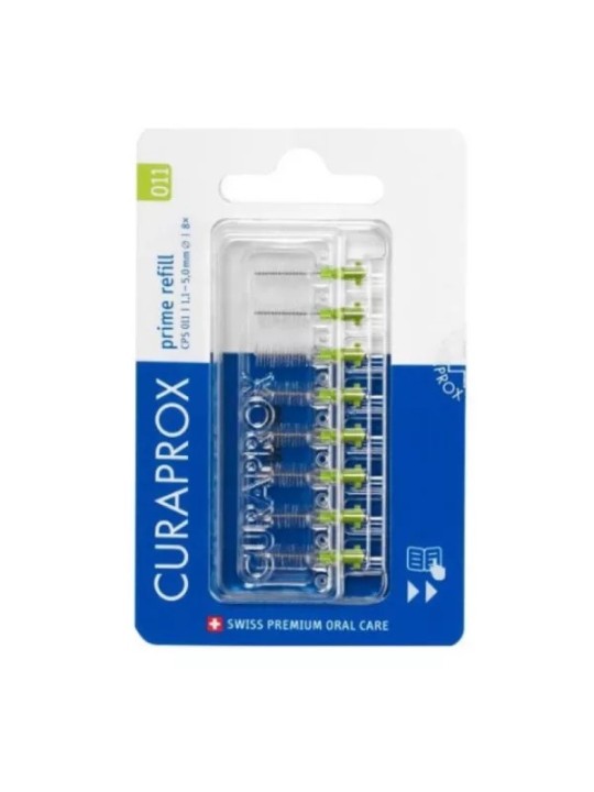 CURAPROX Recharges Brossettes Interdentaires CPS 011 Vertes 8 unités