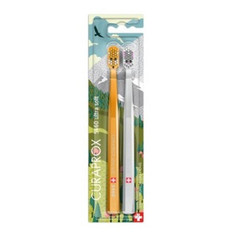 CURAPROX 2 Brosses à Dents CS 5460 Fox and Bunny Edition